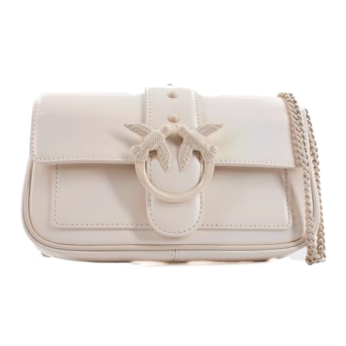 Pinko Damen Love One Pocket C Naplack Tasche, Z14b_Weiß + Weiß-Block Color von Pinko