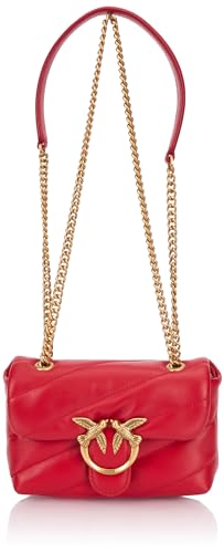 Pinko Damen Love Puff Baby C Sheep Quaste Tasche, R30q_Rot-Antik-Gold von Pinko