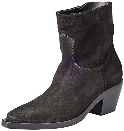 Pinko Damen Mozart Texano Suede Westernstiefel, Z99 Schwarz Limousine, 35 EU von Pinko