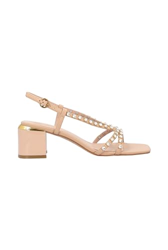 Pinko Damen Nappaleder Sandale, Nude, 36 EU von Pinko