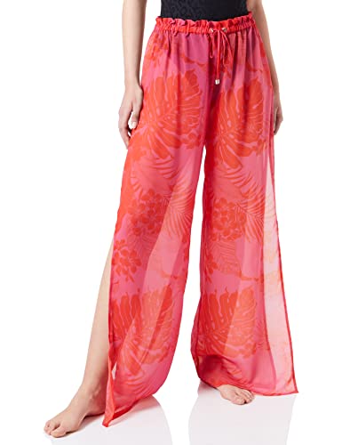 Pinko Damen OMBRELLI Pantalone Voile ST. T Strandkleid, NA0_Mult.ROSA/Arancione, L von Pinko