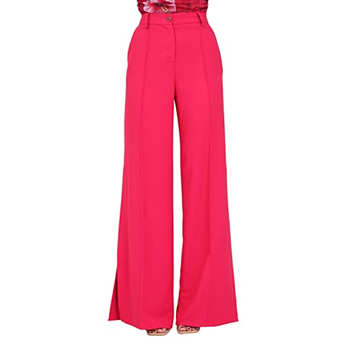 Pinko Damen PUREZA Pantalone Crepe FLUIDO Hose, P87_Fuxia, 44 von Pinko