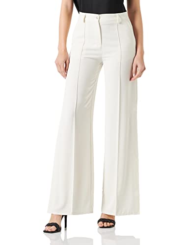 Pinko Damen PUREZA Pantalone Crepe FLUIDO Hose, Z7_Bianco Seta, 40 von Pinko