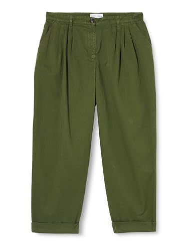 Pinko Damen Pista Pantalone GABARDINA Tint Casual Pants, V45_Verde CIPRESSO, 46 von Pinko