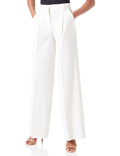 Pinko Damen Prospero Pantalone Poly VISCOS Hose, N96_FUMO Bianco, 42 von Pinko