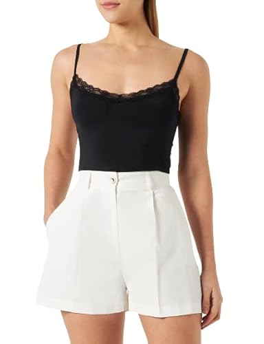 Pinko Damen SORRIDENTE Short LINO Stretch Hose, Z15_Bianco NEMBO, 50 von Pinko