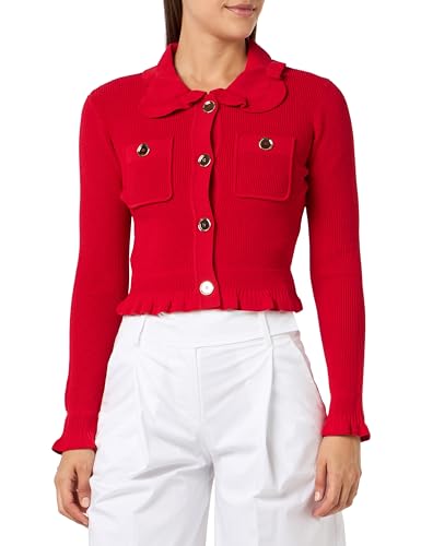 Pinko Damen Schachtelhalm Punkt-Fächern Lässiges Kleid, R48_rot Formel1, L von Pinko