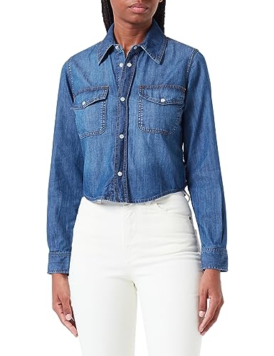 Pinko Damen Scirocco Leichtes Denim-Hemd Bluse, Pjd_Waschmittel, 38 cm von Pinko
