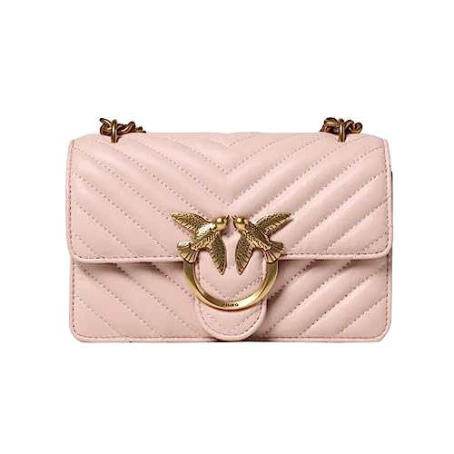 Pinko Damen Sheep Nappa C Love ONE Mini DC SCHAFNAPPA C, O81Q_Cipria-Antique Gold von Pinko