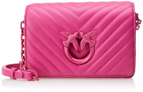 Pinko Damen Sheep Nappa Love Click Mini SCHAFNAPPA CH, N17B_PINK Block Color von Pinko