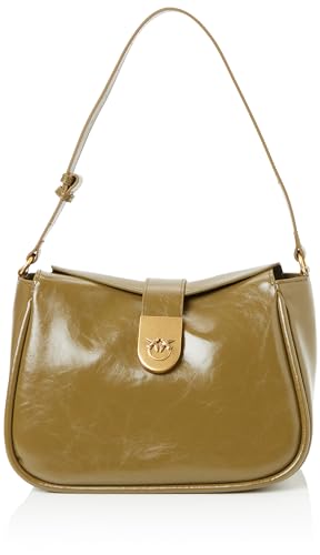 Pinko Damen Shoulder Madame Schulter Classic VITELL, V62Q_Verde ABETE-Antique Gold von Pinko