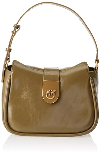 Pinko Damen Shoulder Madame Schulter Mini Vitello S, V62Q_Verde ABETE-Antique Gold von Pinko