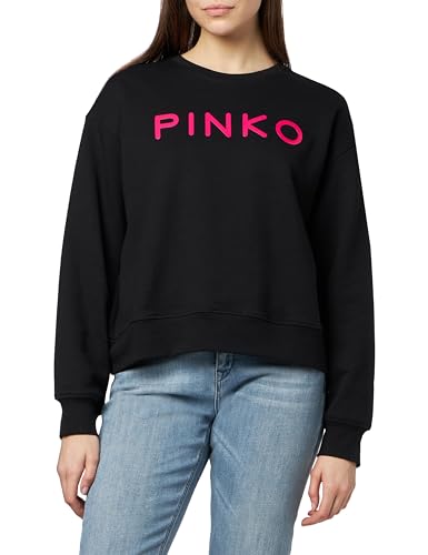 Pinko Damen Spam Sweatshirt Diagonale St Henley-Hemd, Z99_Nero Limousine, XXS von Pinko