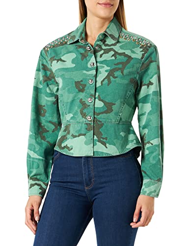 Pinko Damen Sprint Bull Camu + STR Hemd, Sl0_mult.grün/braun, 46 von Pinko