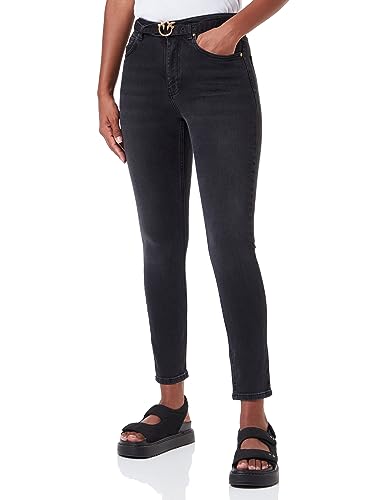 Pinko Damen Susan Skinny Denim Stretch BLA Jeans, PJ4_LAVAGGIO Vintage Black Scuro, von Pinko