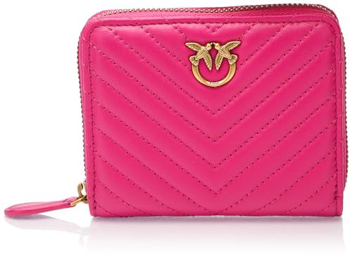 Pinko Damen Taylor Zip Around Sheep Nappa Chevron Reisezubehör-Brieftasche, N17q_pink Antique Gold von Pinko