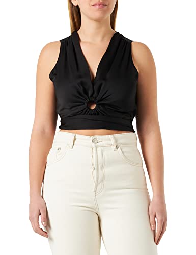 Pinko Damen Tremulo Top Fluid Ultralight Unterhemd, Z99_Schwarz Limousine, 30 von Pinko