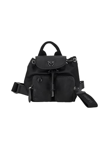 Pinko Damen Vagabond Backpack Mini Recycled Nylon Tasche, Z99b_Nero Limousine Block Colour Pinko Damen Vagabond Backpack Mini Recycled Nylon Tasche, Z99b_Nero Limousine Block Colour von Pinko