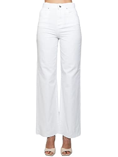 Pinko Damen Wilma Wide Leg Bull Jeans, Z04_Bianco Brill, 31 von Pinko