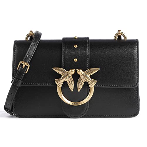 Pinko, Mini Love Bag One Simly, Damen-Tasche, Einheitsgröße, Z99q Schwarz-Antik-Gold, Einheitsgröße von Pinko