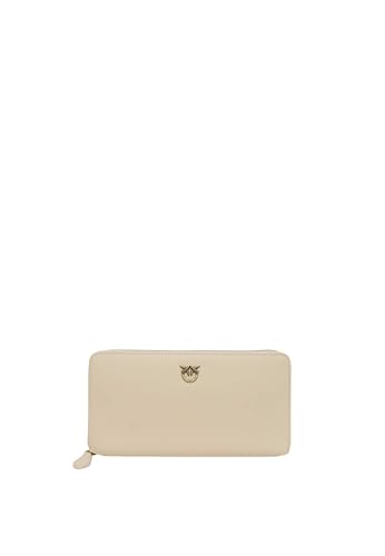 Pinko Ryder Geldbörse aus Leder, Beige, 20,5 x 10,5 cm, mit Reißverschluss und Münzfach, beige, L, Casual Pinko Ryder Geldbörse aus Leder, Beige, 20,5 x 10,5 cm, mit Reißverschluss und Münzfach, beige, L, Casual von Pinko