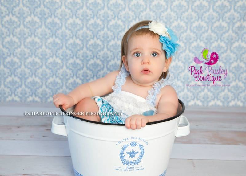 Chevron Lace Baby Kleid Mit Stirnband 1. Geburtstag Outfit von Pinkpaisleybowtique