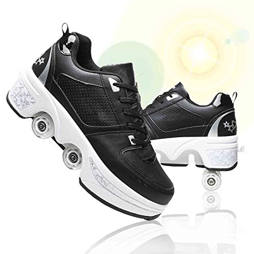 Pinkskattings@ Damen Und Mädchen Rollschuhe Skateboard Schuhe Kinderschuhe Mit Rollen Skate Shoes Rollen Schuhe Sportschuhe Laufschuhe Sneakers Mit Rollen Kinder von Pinkskattings@