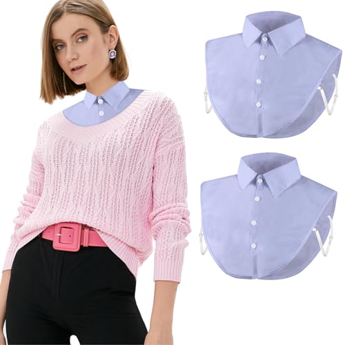 Pinkswan 2 Stücke Blusenkragen Einsatz Damen Blau, Abnehmbare Krageneinsatz Damen, Falscher Halbe Frauen Kragen Fake Collar Hemdkragen für Frauen Anzug Pullover Pinkswan 2 Stücke Blusenkragen Einsatz Damen Blau, Abnehmbare Krageneinsatz Damen, Falscher Halbe Frauen Kragen Fake Collar Hemdkragen für Frauen Anzug Pullover von Pinkswan
