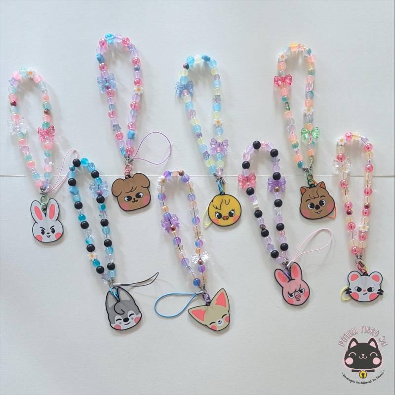 Skzoo Perlen Anhänger | Stray Kids Schlüsselanhänger 3D Druck Charm Kpop Zubehör Skz Merch Geschenk von PinkuNeko3D