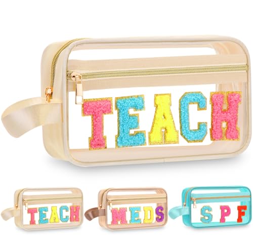 Pinkunn Chenille-Brieftasche, transparent, Make-up-Tasche, niedlich, adrett, Kosmetiktasche mit Reißverschluss, klein, Nylon, wasserdicht, tragbar, Reise-Geldbörse, Kulturbeutel, Organizer für Pinkunn Chenille-Brieftasche, transparent, Make-up-Tasche, niedlich, adrett, Kosmetiktasche mit Reißverschluss, klein, Nylon, wasserdicht, tragbar, Reise-Geldbörse, Kulturbeutel, Organizer für von Pinkunn
