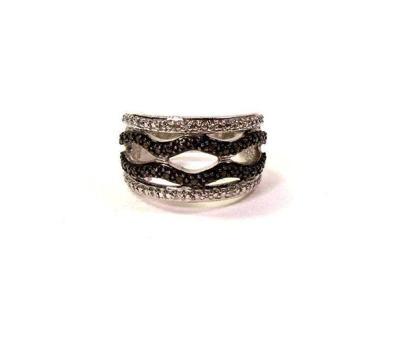 Schwarzer Diamant Cocktail Ring Sterling Silber Größe 7 Vintage 1980Er Jahre Band Schwarzer Diamant Cocktail Ring Sterling Silber Größe 7 Vintage 1980Er Jahre Band von PinkyAGoGo