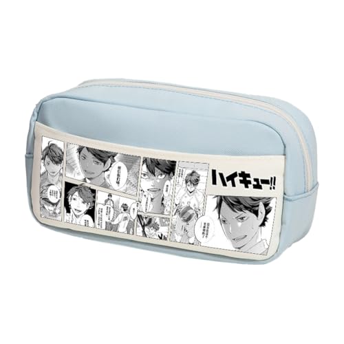 Anime Shoyo Hinata Federmäppchen Tobio Kageyama Schreibwaren Organizerbox Oikawa Tooru Federmäppchen Schulsaison Schulsachen für Studenten und Fans von Pinloo