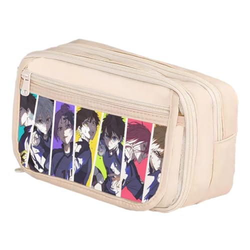 Bachira Meguru Federmäppchen Isagi Yoichi Mäppchen Rin Itoshi Schreibwaren Organizerbox Chigiri Hyoma Pencil Case Schulsaison Geschenke für Fans von Pinloo