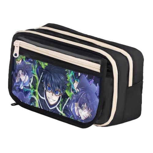 Bachira Meguru Federmäppchen Isagi Yoichi Mäppchen Rin Itoshi Schreibwaren Organizerbox Chigiri Hyoma Pencil Case Schulsaison Geschenke für Fans von Pinloo