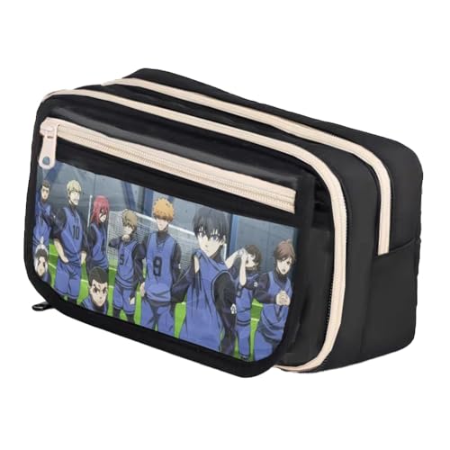 Bachira Meguru Federmäppchen Isagi Yoichi Mäppchen Rin Itoshi Schreibwaren Organizerbox Chigiri Hyoma Pencil Case Schulsaison Geschenke für Fans von Pinloo