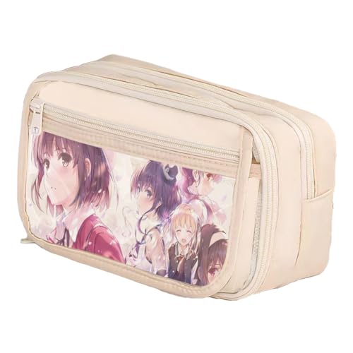 Katou Megumi Federmäppchen Katou Megumi Mäppchen Cartoon Charakter Schreibwaren Organizerbox Anime Mädchen Pencil Case Schreibwaren für Studenten von Pinloo
