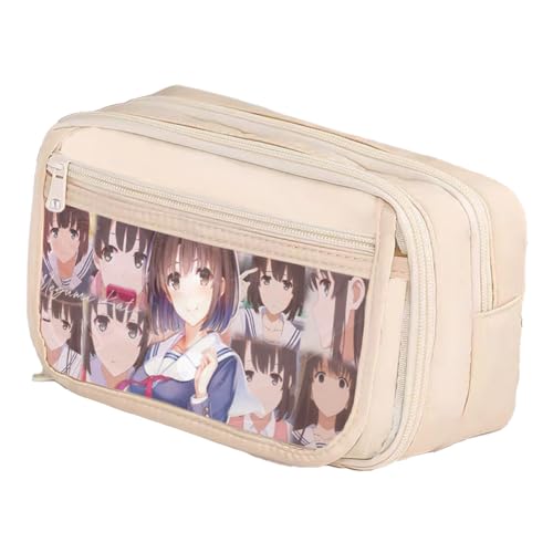 Katou Megumi Federmäppchen Katou Megumi Mäppchen Cartoon Charakter Schreibwaren Organizerbox Anime Mädchen Pencil Case Schreibwaren für Studenten von Pinloo
