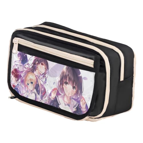 Katou Megumi Federmäppchen Katou Megumi Mäppchen Cartoon Charakter Schreibwaren Organizerbox Anime Mädchen Pencil Case Schreibwaren für Studenten von Pinloo