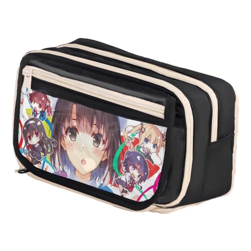 Katou Megumi Federmäppchen Katou Megumi Mäppchen Cartoon Charakter Schreibwaren Organizerbox Anime Mädchen Pencil Case Schreibwaren für Studenten von Pinloo