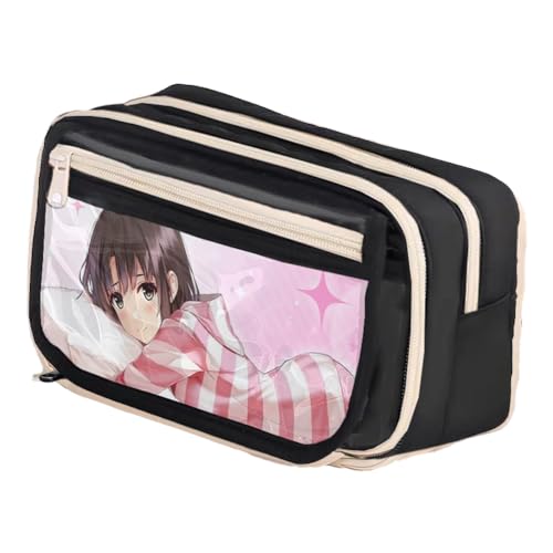 Katou Megumi Federmäppchen Katou Megumi Mäppchen Cartoon Charakter Schreibwaren Organizerbox Anime Mädchen Pencil Case Schreibwaren für Studenten von Pinloo