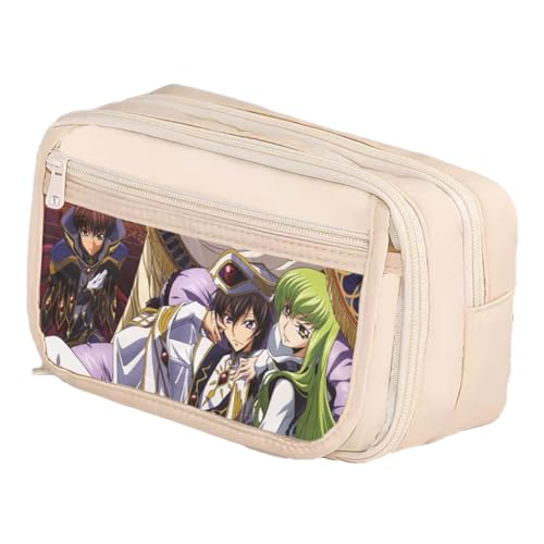 Lelouch Lamperouge Federmäppchen Anime CC Mäppchen -21 * 8 * 13cm Lulu Schreibwaren Organizerbox Lulu Pencil Case Schulsaison Geschenke für Fans von Pinloo