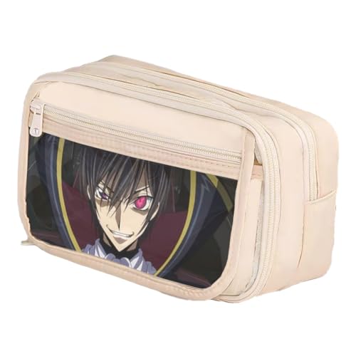 Lelouch Lamperouge Federmäppchen Anime CC Mäppchen -21 * 8 * 13cm Lulu Schreibwaren Organizerbox Lulu Pencil Case Schulsaison Geschenke für Fans von Pinloo