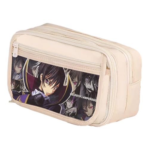 Lelouch Lamperouge Federmäppchen Anime CC Mäppchen -21 * 8 * 13cm Lulu Schreibwaren Organizerbox Lulu Pencil Case Schulsaison Geschenke für Fans von Pinloo