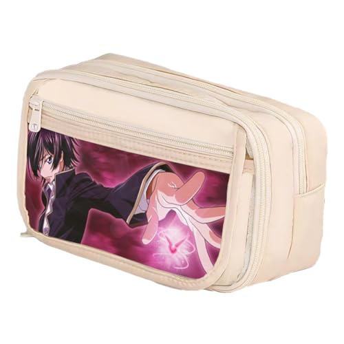 Lelouch Lamperouge Federmäppchen Anime CC Mäppchen -21 * 8 * 13cm Lulu Schreibwaren Organizerbox Lulu Pencil Case Schulsaison Geschenke für Fans von Pinloo