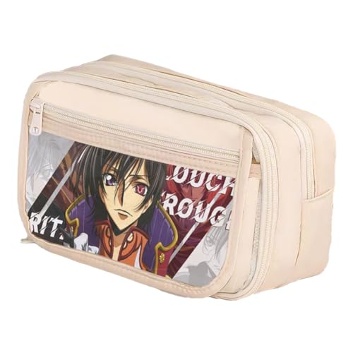 Lelouch Lamperouge Federmäppchen Anime CC Mäppchen -21 * 8 * 13cm Lulu Schreibwaren Organizerbox Lulu Pencil Case Schulsaison Geschenke für Fans von Pinloo