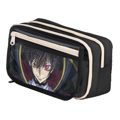 Lelouch Lamperouge Federmäppchen Anime CC Mäppchen -21 * 8 * 13cm Lulu Schreibwaren Organizerbox Lulu Pencil Case Schulsaison Geschenke für Fans von Pinloo
