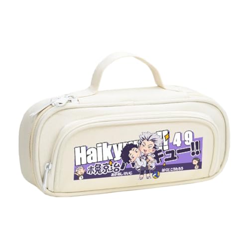 Shoyo Hinata Federmäppchen Anime Tobio Kageyama Schreibwaren Organizerbox Kuroo Tetsurou Mäppchen Kozume Kenma Große Kapazität Pencil Case von Pinloo