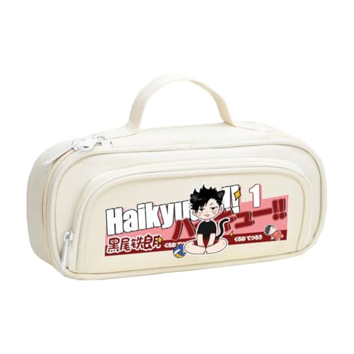 Shoyo Hinata Federmäppchen Anime Tobio Kageyama Schreibwaren Organizerbox Kuroo Tetsurou Mäppchen Kozume Kenma Große Kapazität Pencil Case von Pinloo