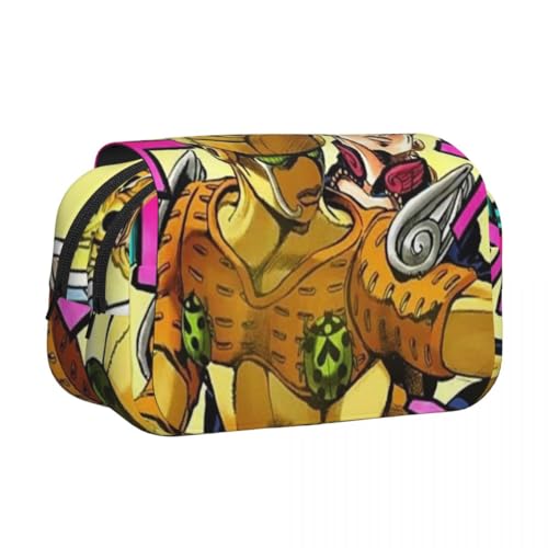 Star Platinum Federmäppchen Anime Jonathan Joestar Schreibwaren Organizerbox Joseph Joestar Mäppchen Cujoh Jolyne Große Kapazität Pencil Case von Pinloo
