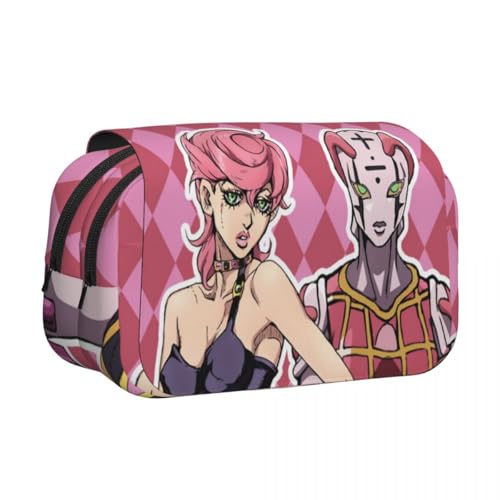 Star Platinum Federmäppchen Anime Jonathan Joestar Schreibwaren Organizerbox Joseph Joestar Mäppchen Cujoh Jolyne Große Kapazität Pencil Case von Pinloo